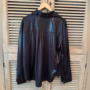 Anthropologie Slinky Black Button-Down Shirt | NWT